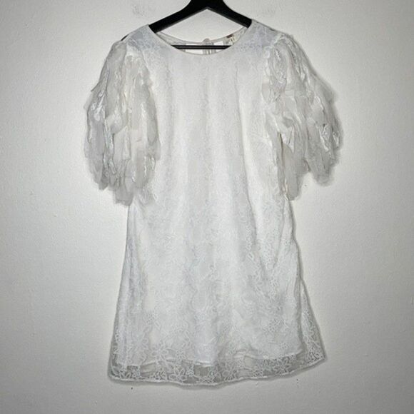 Free People Songbird Mini Dress White Size Large - Picture 9 of 13